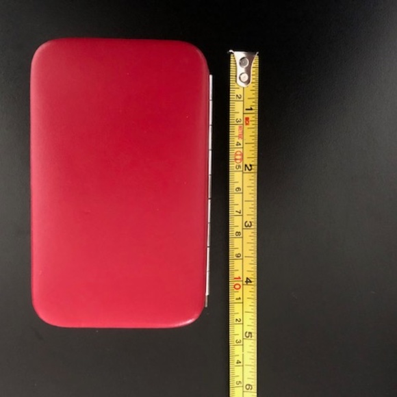 NWOT Red Danier Leather Mini Travel Jewelry Box - Picture 5 of 5